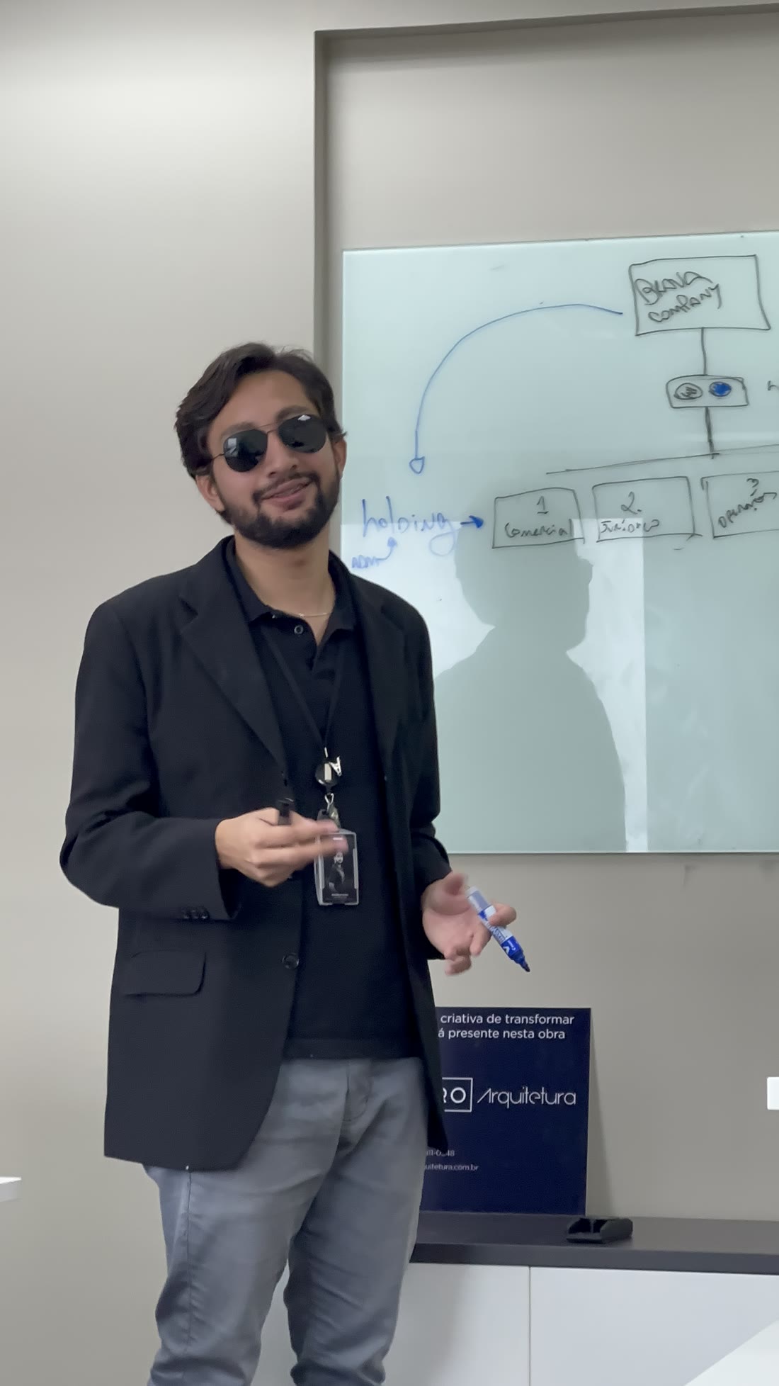 Jhonattan apresenta a estrutura da holding Brava